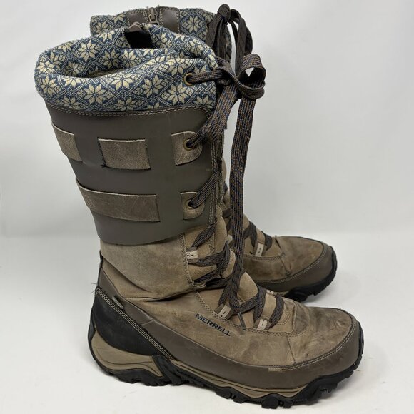 Merrell women's Boulder Tall Waterproof Boots 11 - Picture 2 of 13